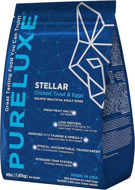 PURELUXE 純華 ST高齡犬用天然無穀糧, 火雞肉 + 鱒魚 + 雞蛋, 1.8kg, 1袋