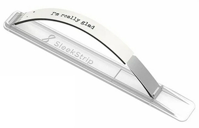 SleekStrip 犀利釦 手機握帶支架 輕量款, 透明色 + 白色 + 銀色, 1個