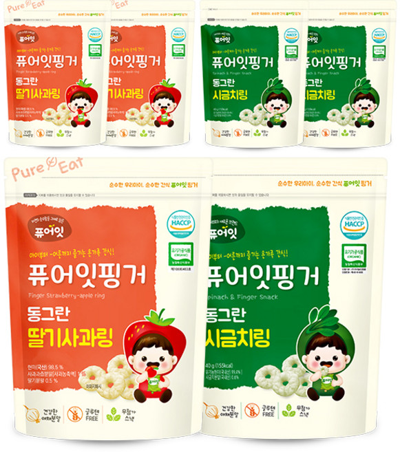 Pure Eat 蔬果風味穀物圈 2款 各3包組, 1組