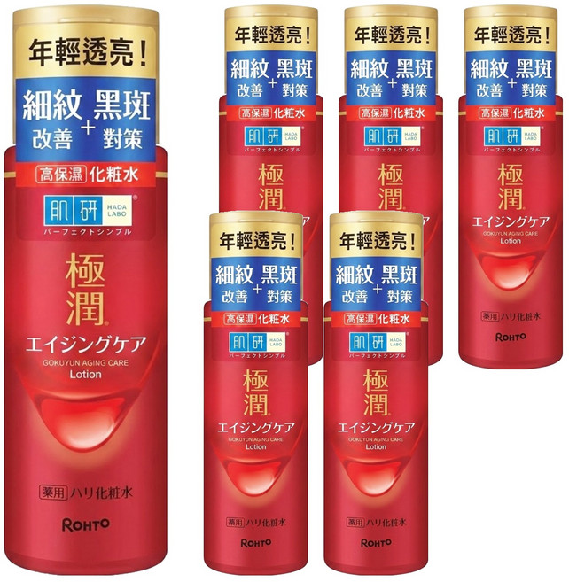 HADALABO 肌研 台灣公司貨 極潤抗皺緊實高機能化粧水, 170ml, 6瓶