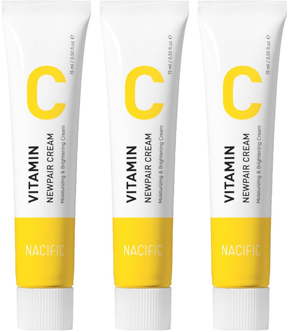 NACIFIC 維他命C新生亮白霜, 15ml, 3個