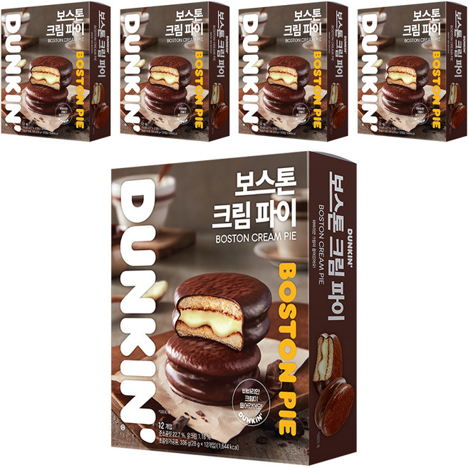 DUNKIN' 波士頓奶油派 12入, 336g, 5個