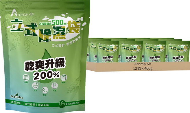 Aroma Air 立式除濕 晨光茶韻, 400g, 12個