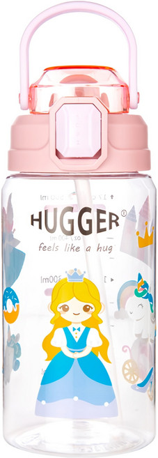 HUGGER 兒童彈蓋吸管水壺 Tritan 550ml, 1個