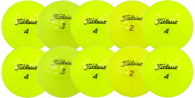 Titleist 黃色二手高爾夫球 實惠型 42.67mm, 黃色, 1套, 10入