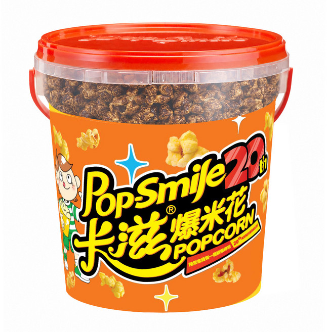 Pop-Smile 卡滋 爆米花 美式特濃巧克力, 150g, 1桶
