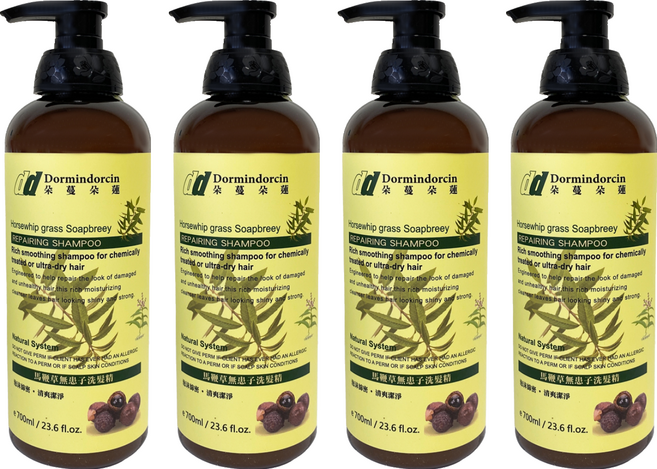 Dormindorcin 朵蔓朵蓮 馬鞭草無患子洗髮精, 700ml, 4瓶