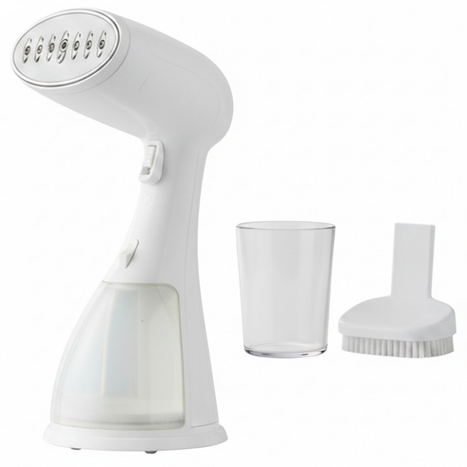 bririch 升級大功率大蒸氣手持掛燙機 附量水杯 + 織物毛刷 2組, SW02, 白色