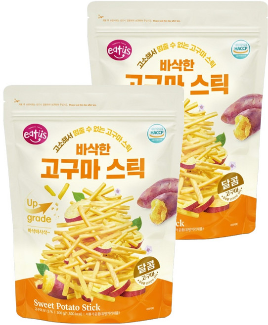 eatus 酥脆地瓜條, 2個, 300g
