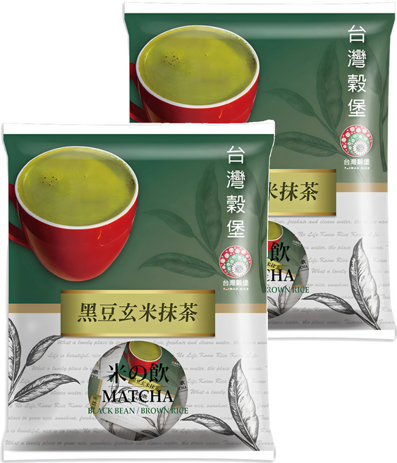 台灣穀堡 台灣公司貨 黑豆玄米抹茶 經濟包, 2個, 30g, 10個裝