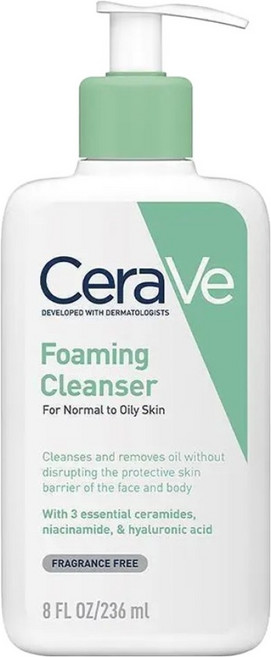 CeraVe 適樂膚 溫和泡沫潔膚露, 236ml, 1瓶