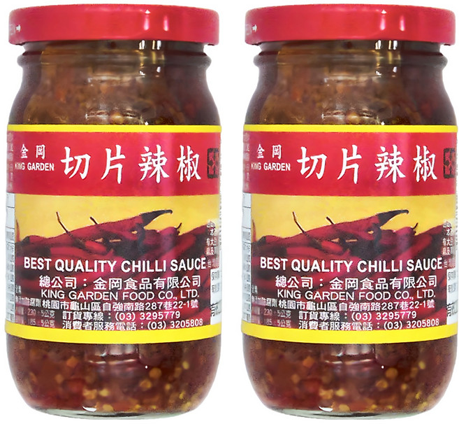 KING GARDEN 金岡 切片辣椒, 230g, 2罐