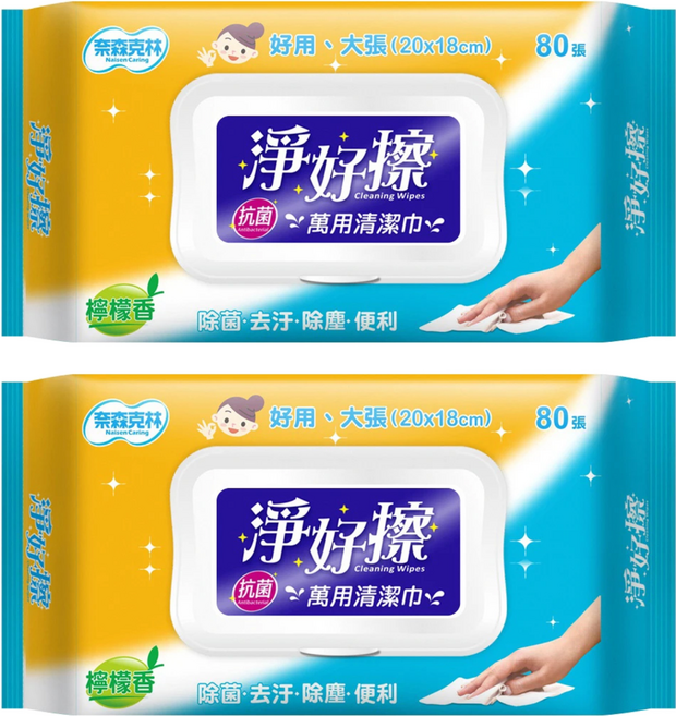 奈森克林 淨好擦萬用清潔巾 掀蓋, 1入, 2包
