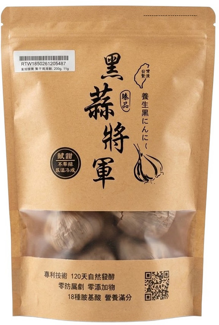 黑蒜將軍 養生黑蒜頭, 200g, 1包