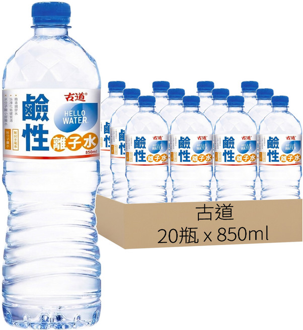 古道 鹼性離子水, 850ml, 20瓶