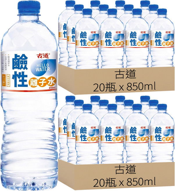 古道 鹼性離子水, 850ml, 40瓶