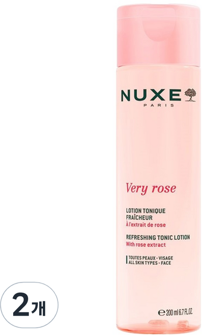NUXE 巴黎歐樹 莓果玫瑰清爽化妝水, 2個, 200ml