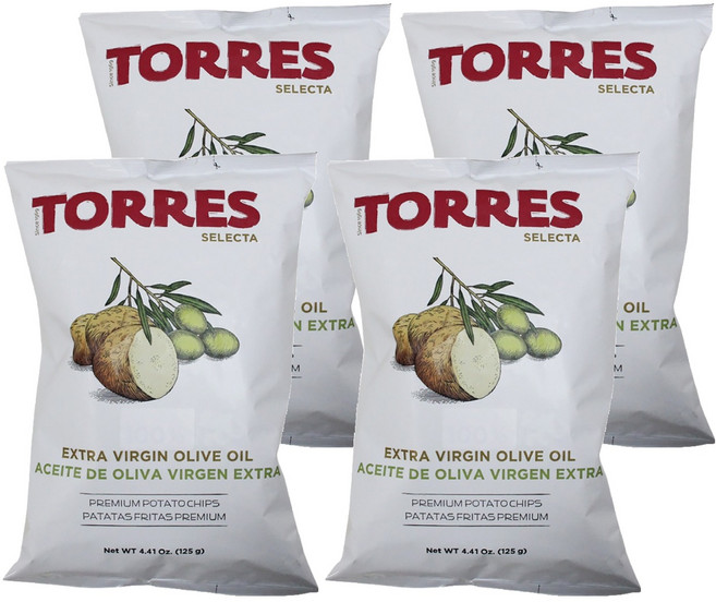 TORRES Selecta特級初榨橄欖油洋芋片, 125g, 4包