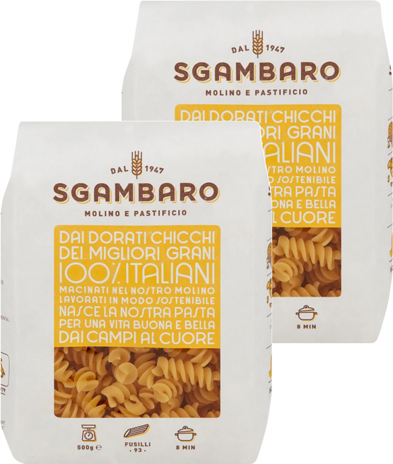 SGAMBARO 義大利螺旋麵, 2包, 500g