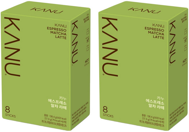 KANU 義式抹茶拿鐵, 17.3g, 8入, 2個