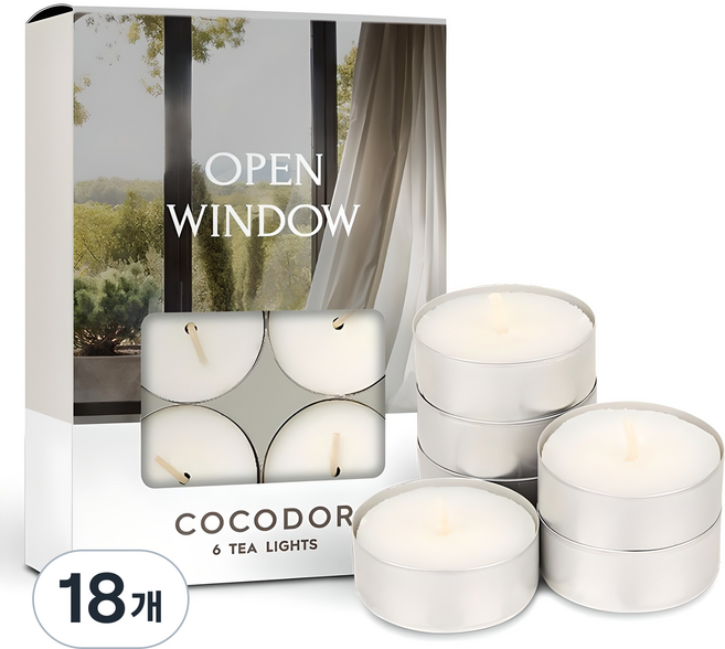 COCODOR 珂珂朵爾 茶蠟蠟燭, 開窗, 10g, 18個
