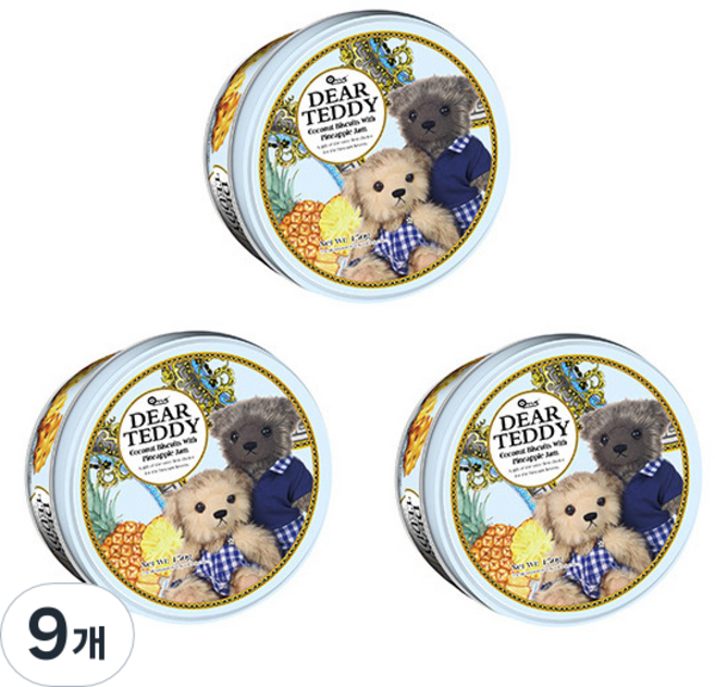 DEAR TEDDY VFOODS 花朵餅乾 鳳梨醬, 150g, 9個