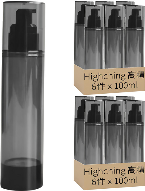 Highching 高精 真空壓瓶 100ml, 12件, 透黑款