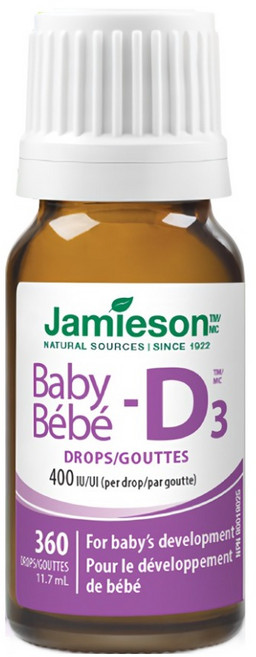 Jamieson 健美生 維生素D3滴劑 MCT Oil 鈣吸收 孕婦嬰兒可用 360滴, 11.7ml, 1瓶