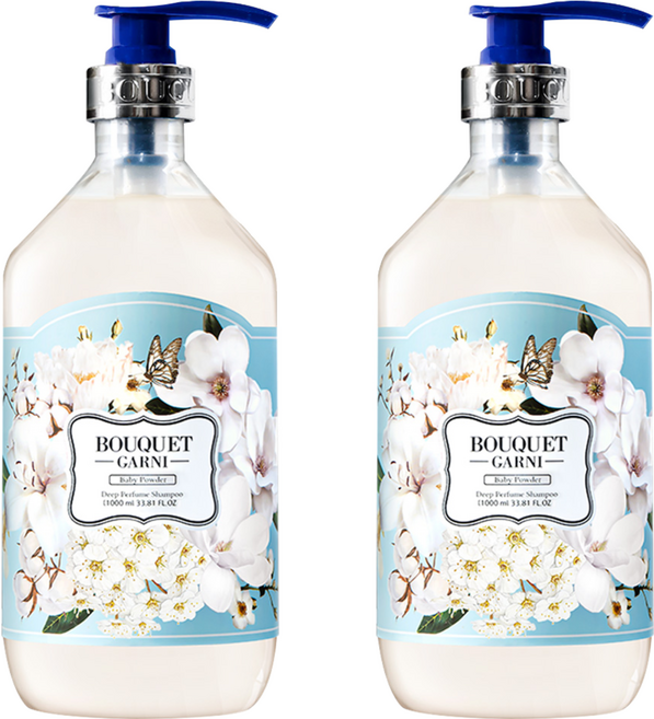 BOUQUET GARNI 香水洗髮精 嬰兒爽身粉香 Baby Powder, 1L, 2瓶