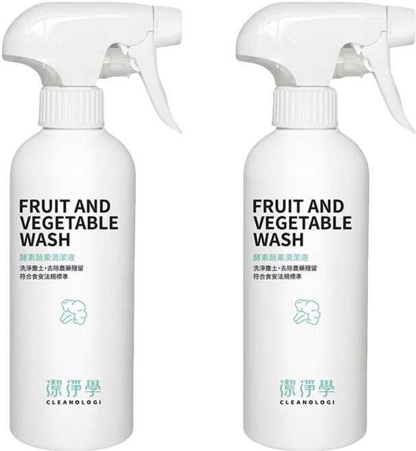 CLEANOLOGI 潔淨學 酵素蔬果清潔液, 400ml, 2瓶