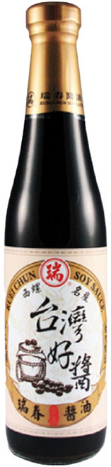 瑞春醬油 台灣好醬黑豆醬油, 420ml, 1瓶