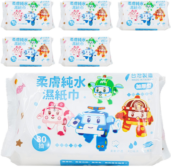 KOgi 宏瑋 波力poli 濕紙巾, 6包, 1組