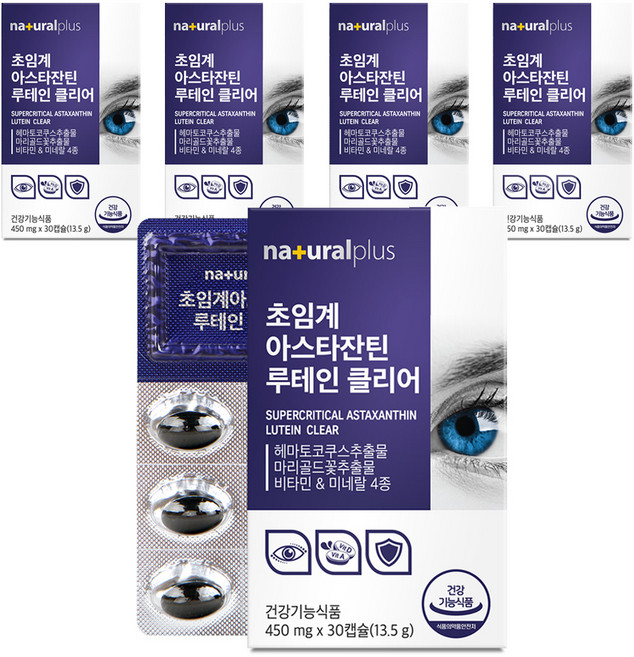 naturalplus 蝦紅素葉黃素膠囊, 30顆, 5盒