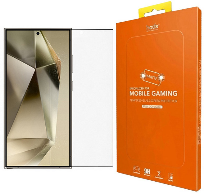 HODA 好貼 手機 2.5D滿版 玻璃貼 Samsung Galaxy S24 Ultra 手遊專用 霧面 9H 防指紋 黑色 1個