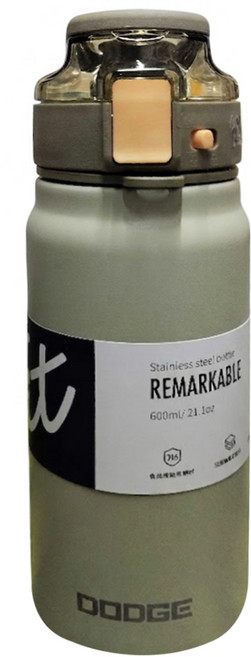 DODGE 道奇 316不鏽鋼保溫杯, 草地綠, 600ml, 1個
