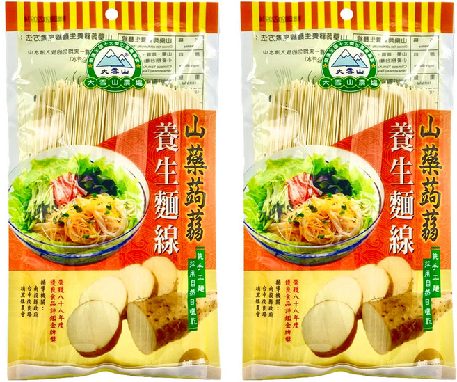 大雪山農場 山藥蒟蒻麵線, 200g, 2包
