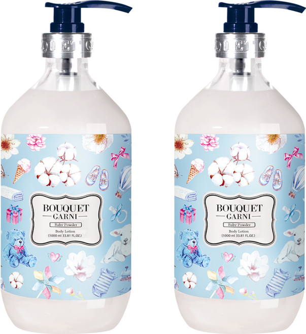 BOUQUET GARNI 優雅香水身體乳 嬰兒爽身粉香, 1L, 2瓶