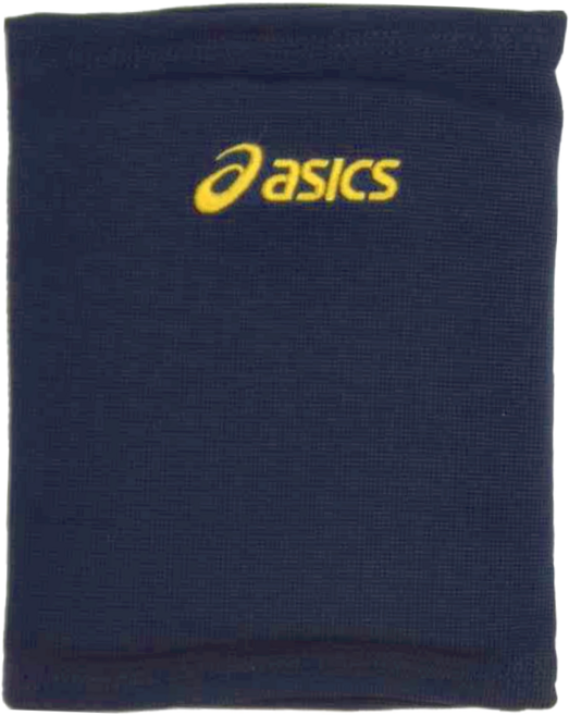 ASICS 亞瑟士 短版泡棉護膝 Z31405-5008, 丈青黃, 1個