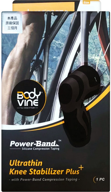 BODYVINE 巴迪蔓 超薄貼紮護膝 CT-15515, 黑色, 1個