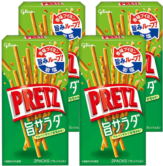 glico 格力高 PRETZ 百力滋 野菜沙拉棒, 64g, 4盒