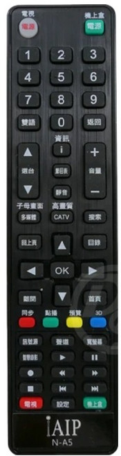 AIP 2合1機上盒 + 機上盒萬用搖控器 8m, N-A5, 1個