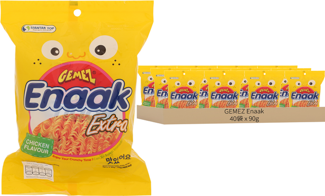 GEMEZ Enaak 韓式小雞麵 雞汁味, 90g, 40袋