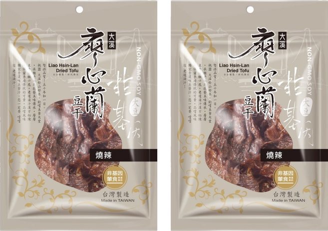 大溪廖心蘭豆干 非基改豆干 燒辣, 110g, 2包