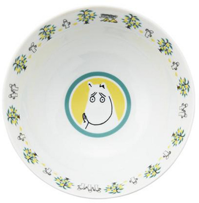 yamaka 山加商店 嚕嚕米 Moomin 陶瓷碗 直徑15 x 7cm 580ml, 角色花邊 白色, 1個