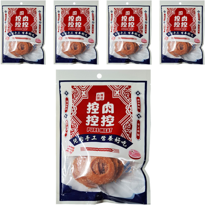 控肉控控 寵物肉乾 純肉手工營養好吃 寵物零食, 蜜汁甜甜圈, 80g, 5包
