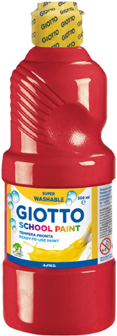 GIOTTO 可洗式兒童顏料 紅色, 1色, 500ml