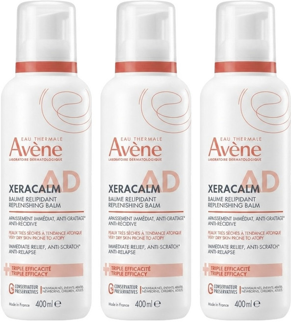 Avene 雅漾 滋潤型舒緩乾癢霜, 3個, 400ml