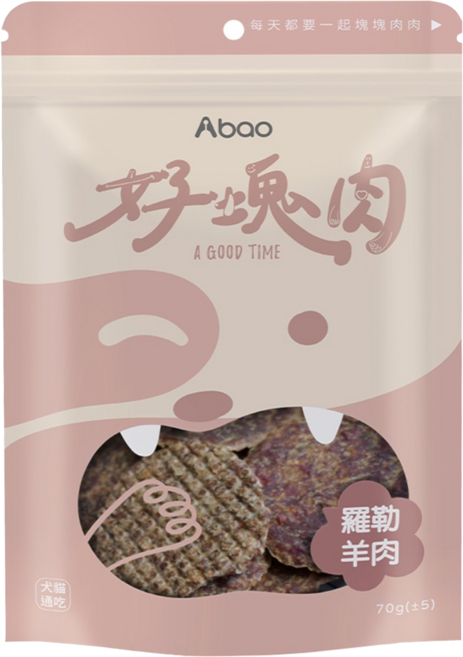 Abao 阿寶 好塊肉點心系列, 羅勒羊肉, 70g, 1包