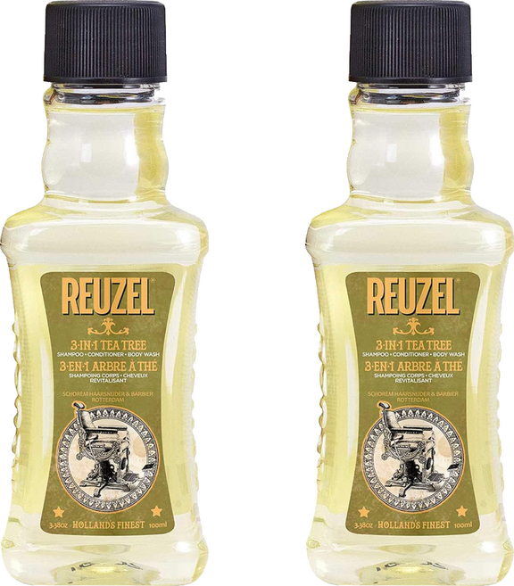 REUZEL 3合1茶樹全能全身洗潤保濕髮浴, 100ml, 2瓶