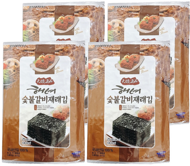 天曉海女 烤肉風味海苔, 100g, 1個